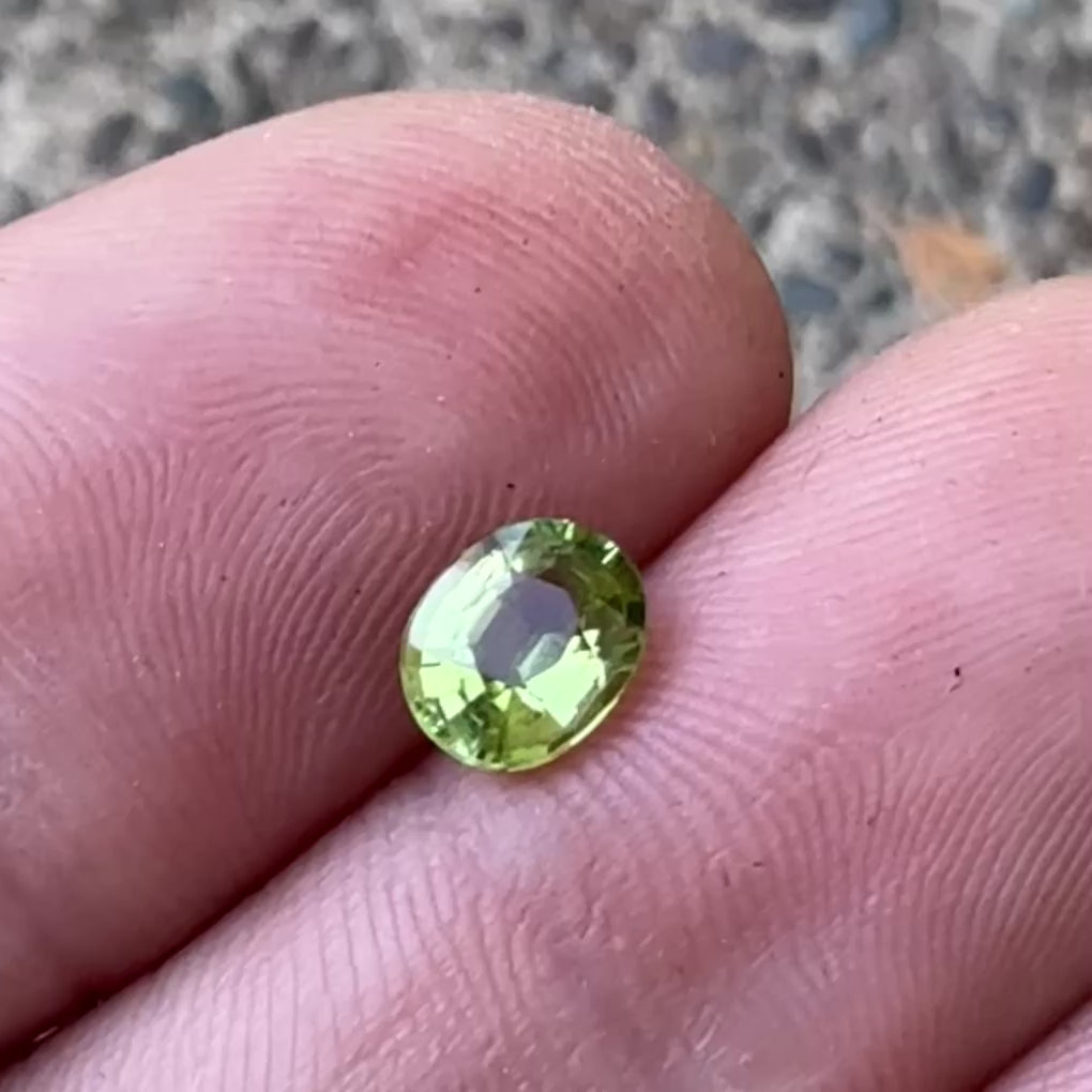 Green Apple Nigerian Tourmaline - Oval - .92ct