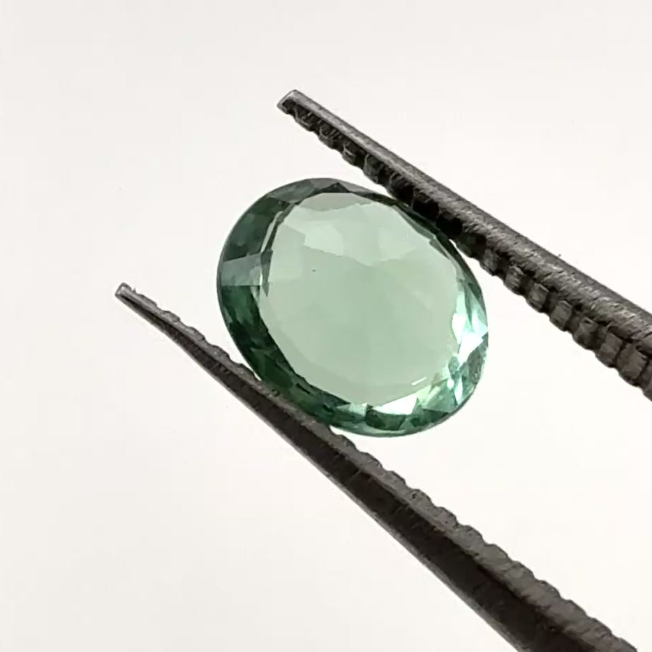 Blue Green Nigerian Tourmaline - Oval - .76ct