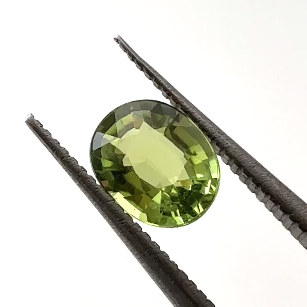 Green Apple Nigerian Tourmaline - Oval - .92ct