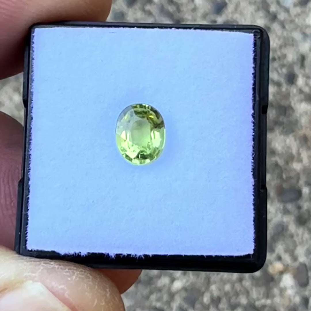Green Apple Nigerian Tourmaline - Oval - .92ct