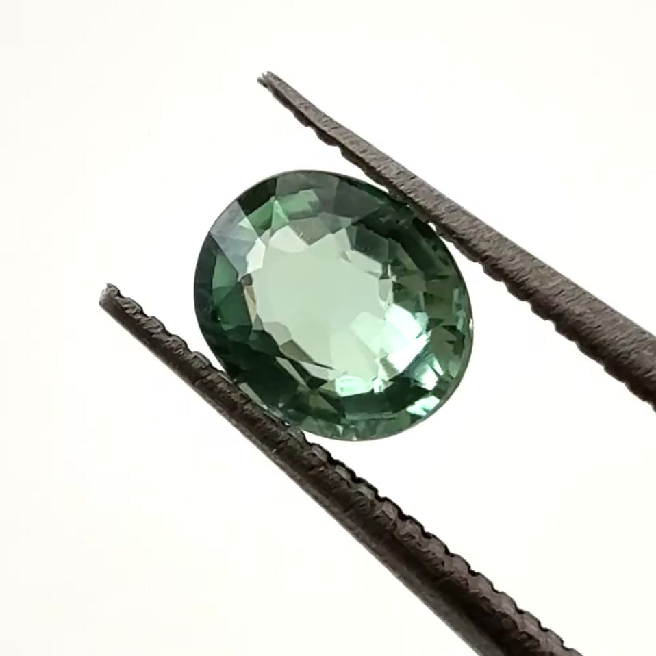 Blue Green Nigerian Tourmaline - Oval - .76ct