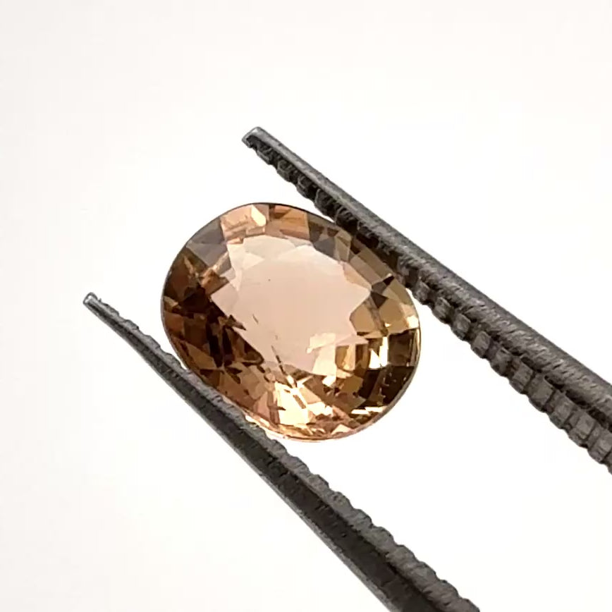 Peach Champagne Nigerian Tourmaline - Oval - .78ct